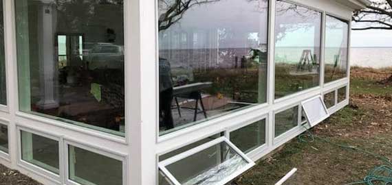 Custom 3/4 season room installation in Talbot County, MD.