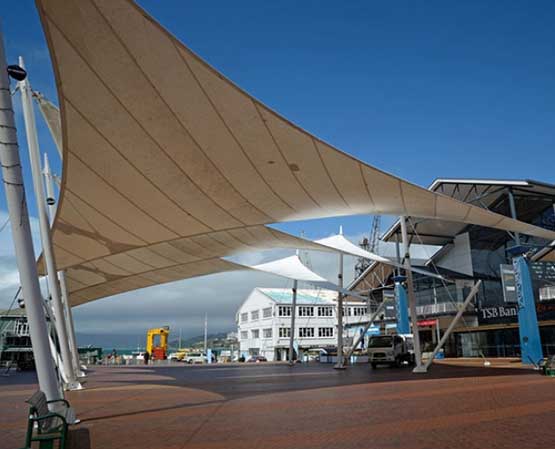 Custom shade sails in St. Michaels, MD.