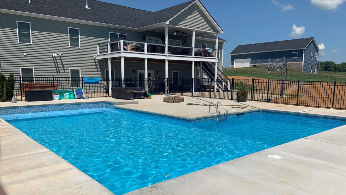 Backyard pool designed for summer outdoor living Eastern Shore homeowners